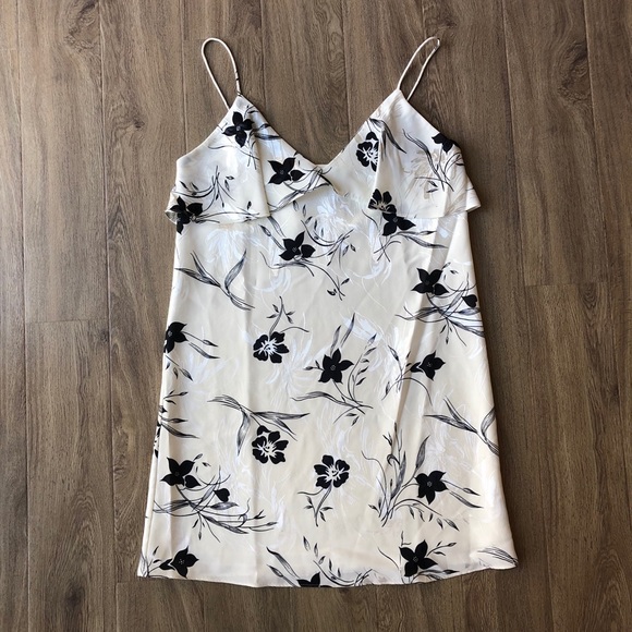 alice and olivia white slip dress